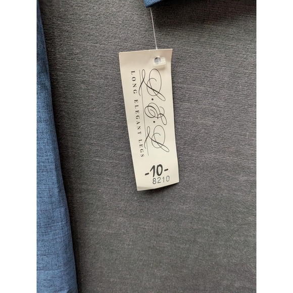 LEL Long Elegant Legs Blue Dress Suit Career Business Women's 10 Vintage NOS - Picture 2 of 10